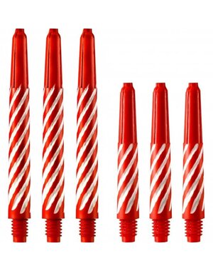 Designa Red and White Spiral Short Nylon Shafts