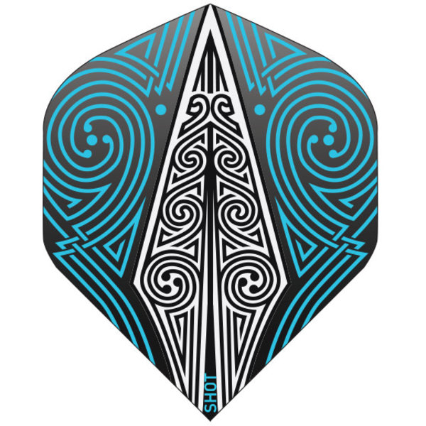 SHOT DARTS Shot Odin's Spear Blue White Standard Dart Flights