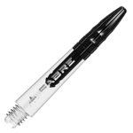 Mission Darts Mission Sabre Shafts - Polycarbonate - Clear - Black Top - Tweenie