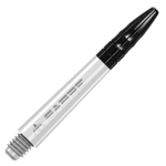 Mission Darts Mission Sabre Shafts - Polycarbonate - White - Black Top - Tweenie