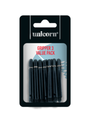Unicorn Darts Unicorn Gripper 3 Black 5 Pack Medium
