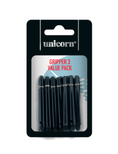 Unicorn Darts Unicorn Gripper 3 Black 5 Pack Medium