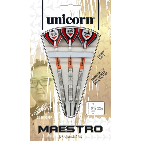 Unicorn Darts Unicorn Seigo Asada 95% P3 Natural 22g Steel Tip Darts
