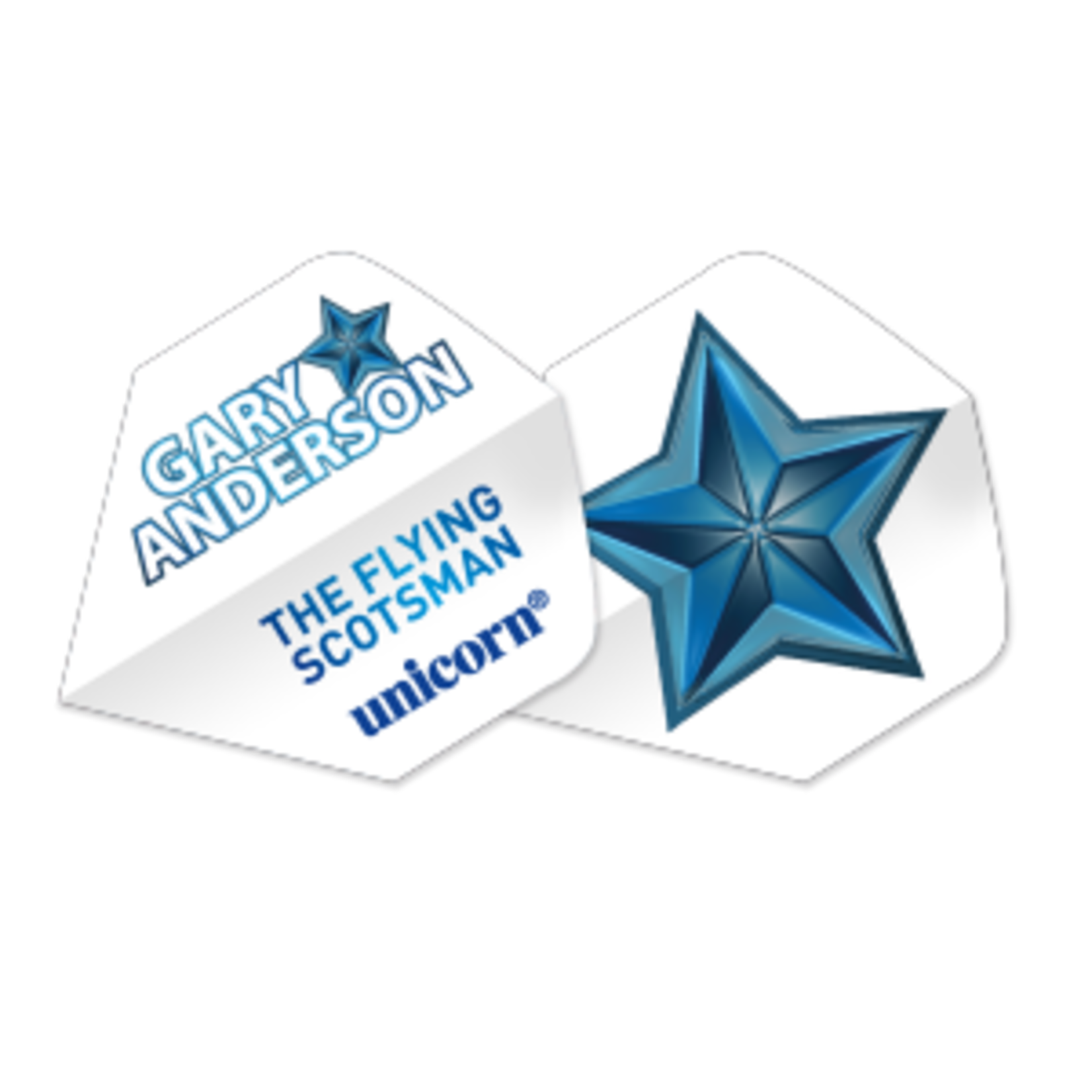 Unicorn Darts Unicorn Gary Anderson World Champion Blue Star Big Wing Dart Flights
