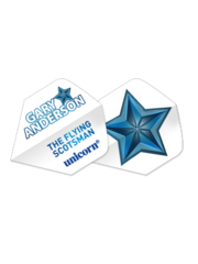 Unicorn Darts Unicorn Gary Anderson World Champion Blue Star Big Wing Dart Flights