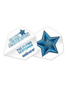 Unicorn Darts Unicorn Gary Anderson World Champion Blue Star Big Wing Dart Flights