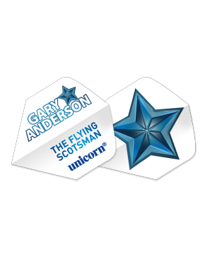Unicorn Darts Unicorn Gary Anderson World Champion Blue Star Big Wing Dart Flights