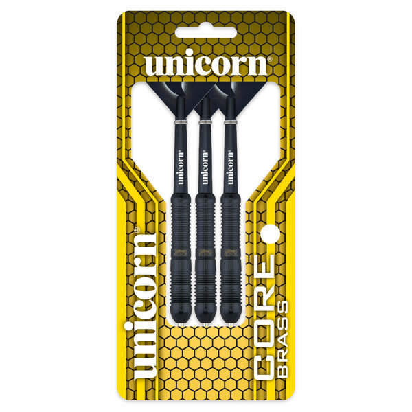 Unicorn Darts Unicorn Core Black Brass Style 2 20g Steel Tip Darts