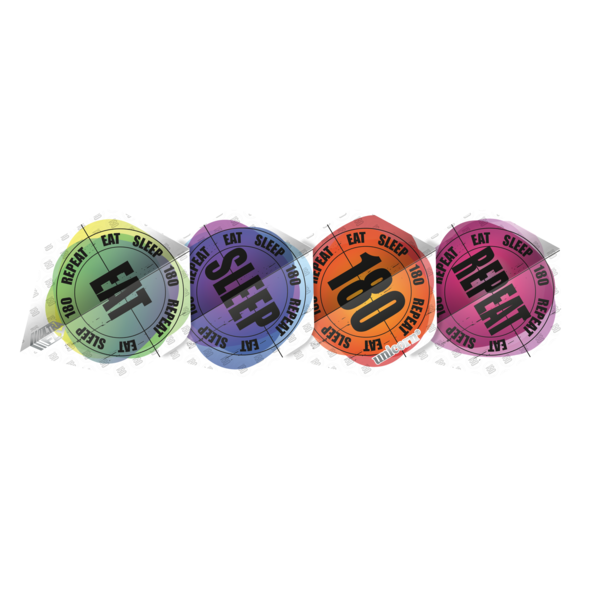 Unicorn Darts Unicorn Ultrafly .100 Eat Sleep 180 Repeat Plus Dart Flights