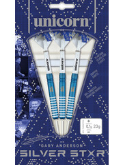 Unicorn Darts Unicorn Gary Anderson Silver Star Blue 80% Steel Tip Darts