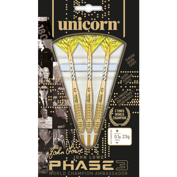 Unicorn Darts Unicorn World Champion John Lowe Phase 3 90% Steel Tip Darts