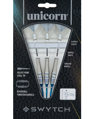 Unicorn Darts Unicorn Swytch Blue 80% Steel Tip Darts