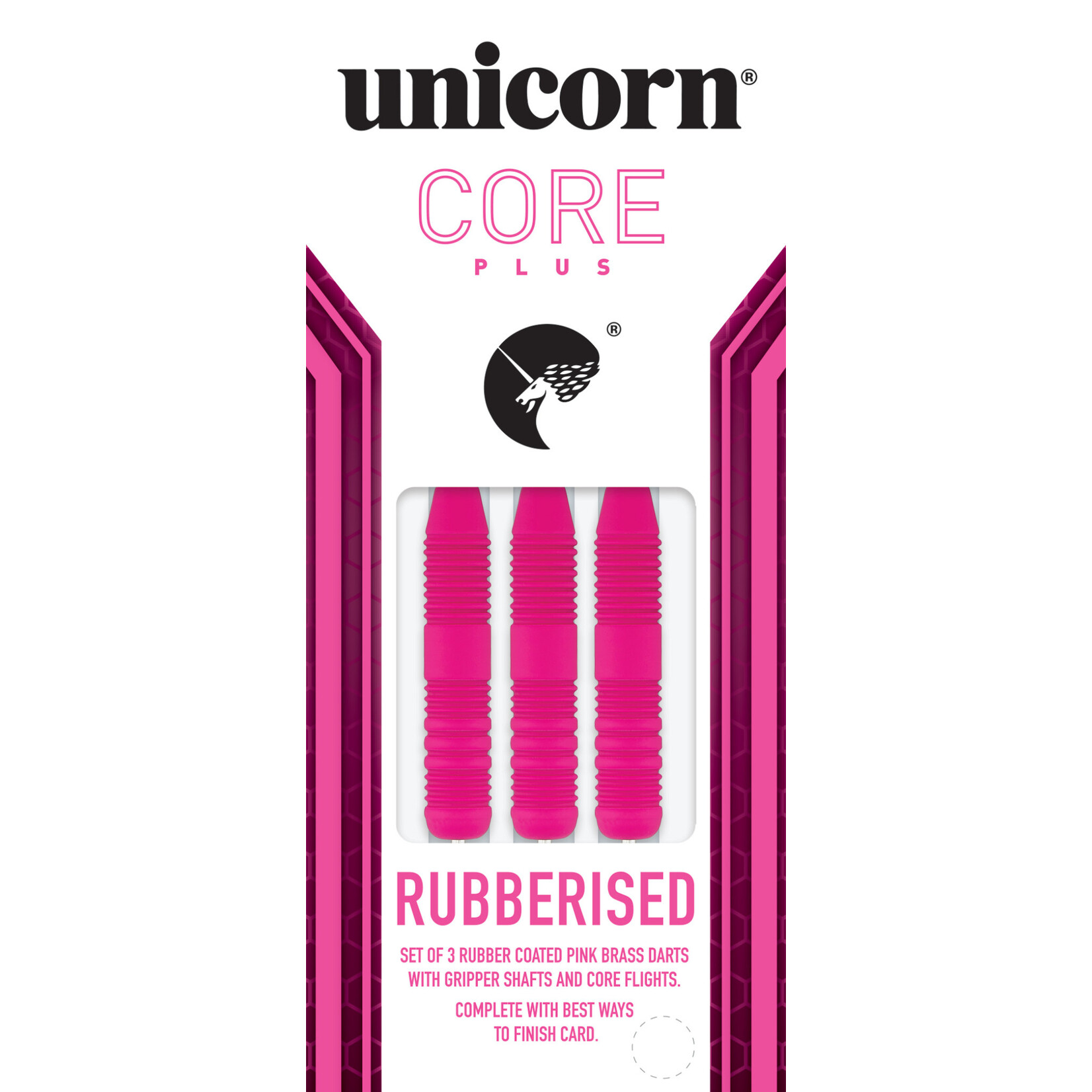Unicorn Core Plus Win Pink Brass Steel Tip Darts