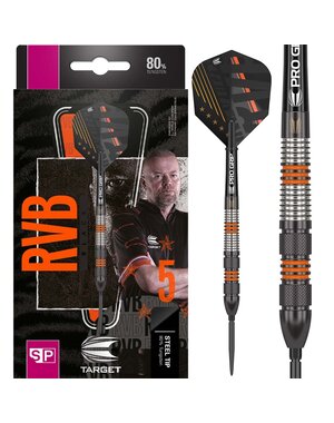 Target Darts Target Raymond van Barneveld RVB Black 80% Swiss Steel Tip Darts