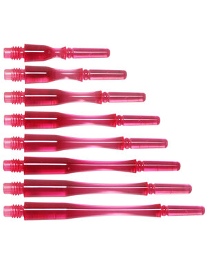 COSMO DARTS Cosmo Fit Gear Hybrid Locked Clear Pink Dart Shafts