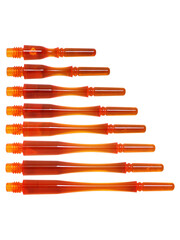 COSMO DARTS Cosmo Fit Gear Hybrid Spinning Clear Orange Dart Shafts