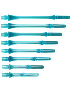 COSMO DARTS Cosmo Fit Gear Slim Spinning Clear Lite Blue Dart Shafts