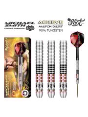 SHOT DARTS Shot Michael Smith Achieve 90% Tungsten Centre Weighted Steel Tip Darts