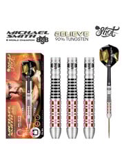 SHOT DARTS Shot Michael Smith Believe 90% Tungsten Front Weighted Steel Tip Darts