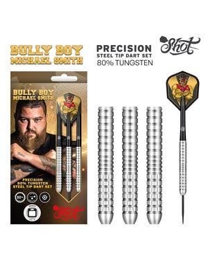 SHOT DARTS Shot Michael Smith Bully Boy Precision 80% Tungsten Steel Tip Darts