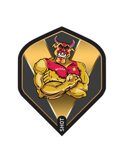SHOT DARTS Shot Michael Smith Bully Boy Dart Flight Gold
