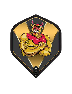 SHOT DARTS Shot Michael Smith Bully Boy Dart Flight Gold