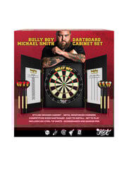SHOT DARTS Shot Michael Smith Bully Boy Dartboard Cabinet Set