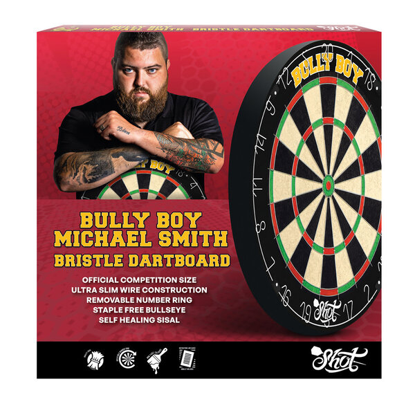 SHOT DARTS Shot Michael Smith Bully Boy Bristle Dartboard