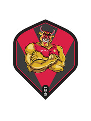 SHOT DARTS Shot Michael Smith Bully Boy Dart Flights Red