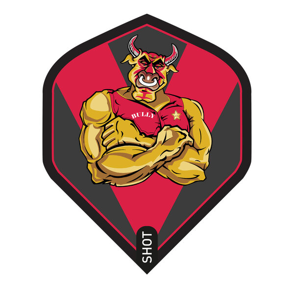 SHOT DARTS Shot Michael Smith Bully Boy Dart Flights Red
