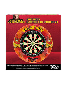 SHOT DARTS Shot Michael Smith Bully Boy 1 Piece Dartboard Surround-Red