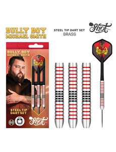 SHOT DARTS Shot Michael Smith Bully Boy Plated Brass Steel Tip Darts 24g