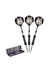 ElkaDart Elkadart Lone Wolf Silver With Black Knurling  Steel Tip Darts