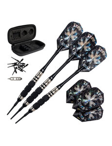 Viper Darts Viper Desperado 80% Tungsten Iron Cross 3 Knurled Rings 18g Soft Tip Darts