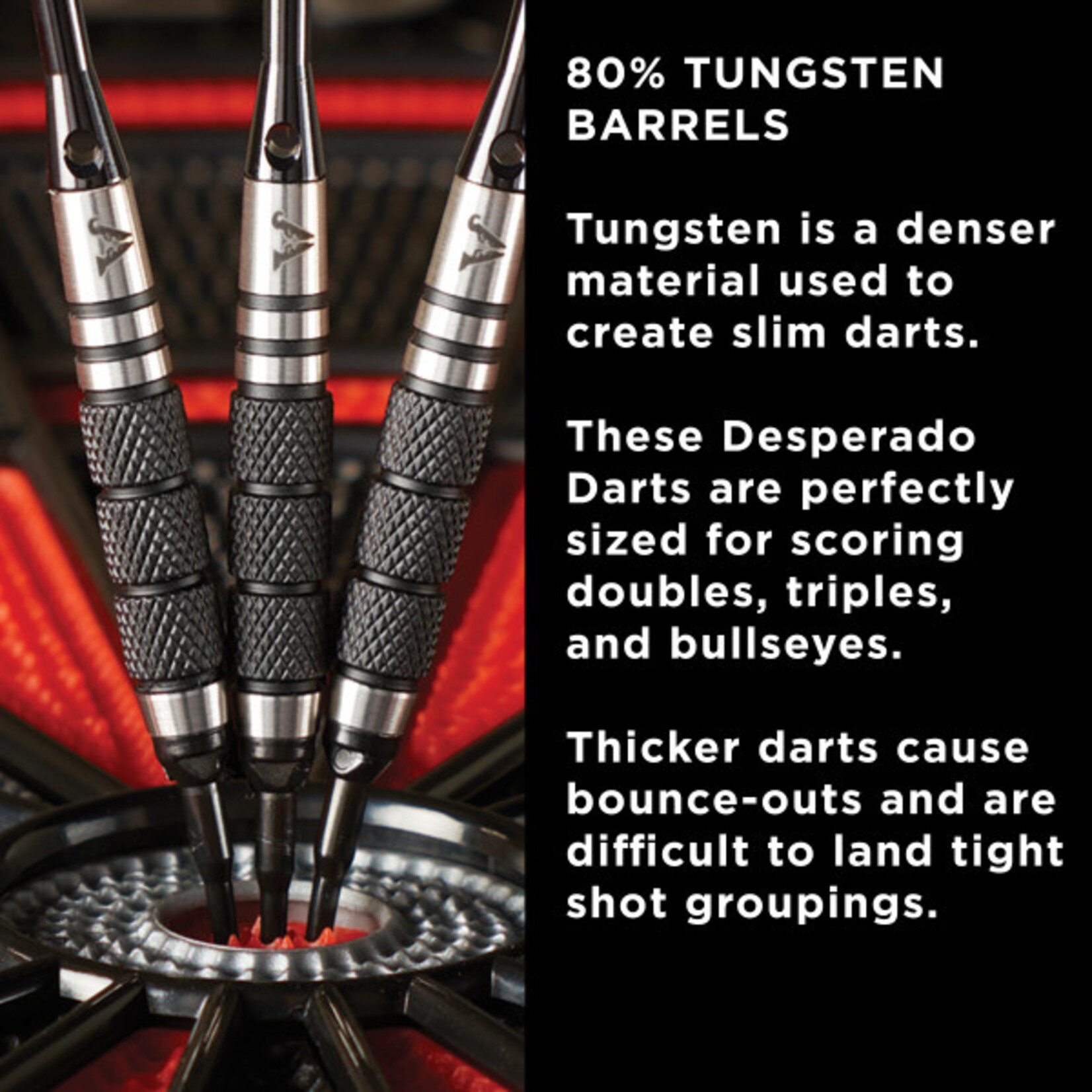 Viper Darts Viper Desperado 80% Tungsten Iron Cross 3 Knurled Rings 18g Soft Tip Darts