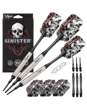 Viper Darts Viper Sinister 95% Tungsten Smooth Barrel 16g Soft Tip Darts