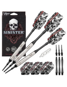 Viper Darts Viper Sinister 95% Tungsten Grooved Barrel 18g Soft Tip Darts