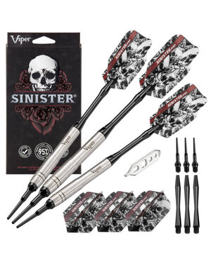 Viper Darts Viper Sinister 95% Tungsten Grooved Barrel 18g Soft Tip Darts