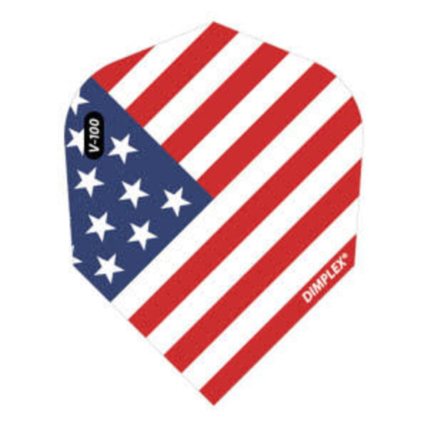 Viper Darts Viper V-100 American Flag Angled Dimplex Standard Dart Flights