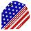Viper Darts Viper V-100 American Flag Metallic Vertical Dimplex Standard Dart Flights
