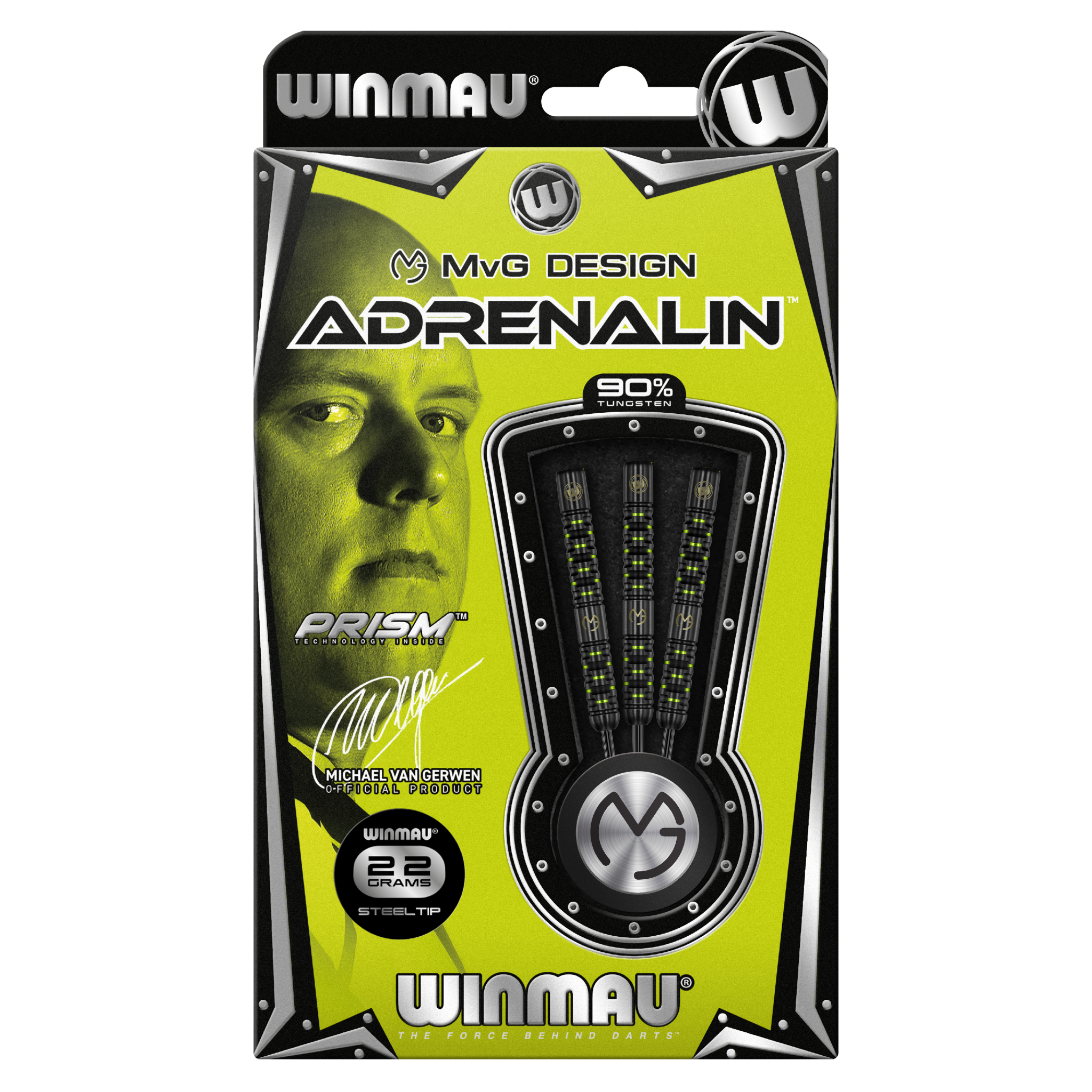 【美品】Winmau MvG Adrenalin 22g 2BA Winmau MVG Adrenalin Soft Tip Darts - 22g (20g barrels only