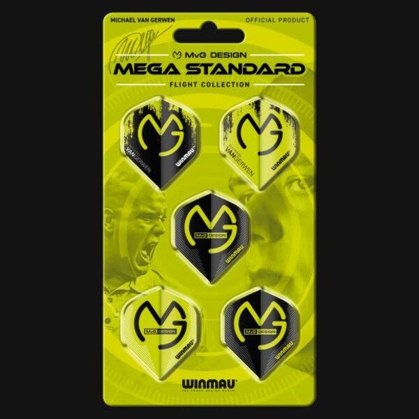 Winmau Darts Winmau MvG Design Mega Standard Flight Collection Dart Flights