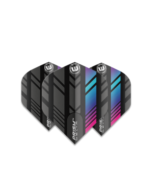 Winmau Darts Winmau Prism Delta Black and Rainbow 212 Dart Flights