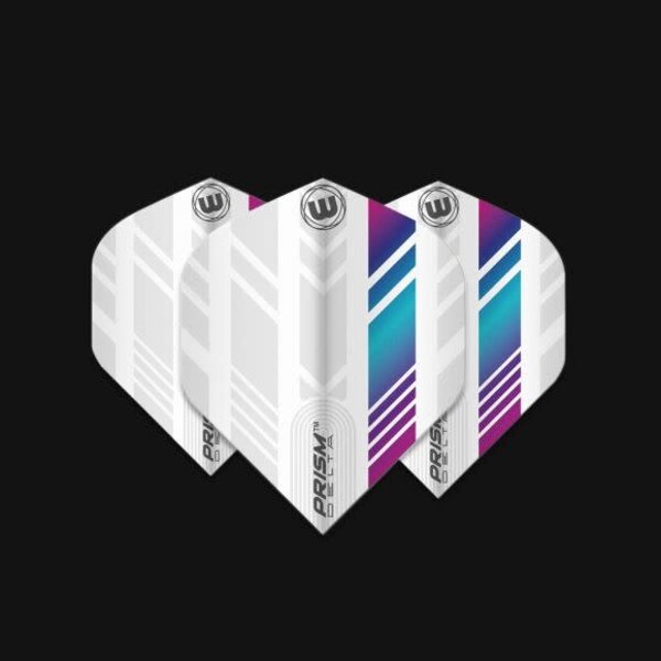 Winmau Darts Winmau Prism Delta White and Rainbow 213 Dart Flights