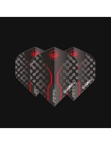 Winmau Darts Winmau Prism Zeta Black Grey and Red 306 Standard Dart Flights