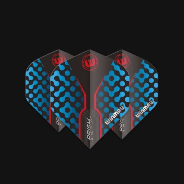 Winmau Darts Winmau Prism Zeta Black Blue and Red 307 Standard Dart Flights