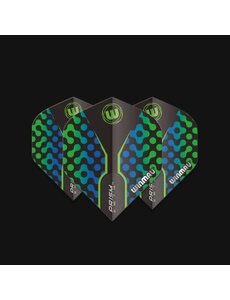 Winmau Darts Winmau Prism Zeta Black Blue and Green 309 Standard Dart Flights