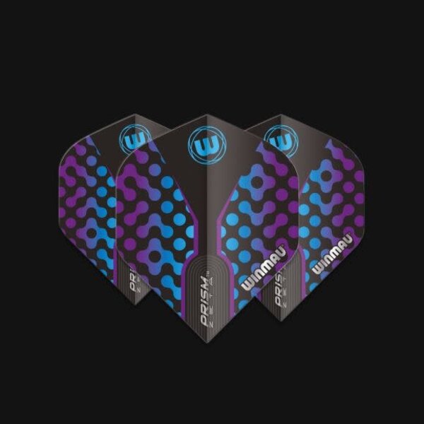 Winmau Darts Winmau Prism Zeta Black Purple and Blue 310 Standard Dart Flights