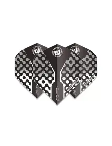 Winmau Darts Winmau Prism Zeta Black Grey White 311 Standard Dart Flights
