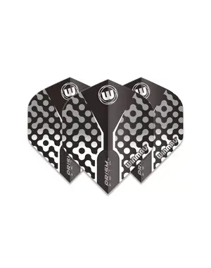 Winmau Darts Winmau Prism Zeta Black Grey White 311 Standard Dart Flights